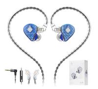 Hidizs MS1 Galaxy IEM - Auricolari da gioco con doppio motore magnetico per un suono coinvolgente da gioco, auricolari cablati, microfono in linea, cavo a 2 pin staccabile, spina da 3,5 mm
