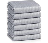 HIDMD Panni in Microfibra Panno in microfibra per la pulizia dei vetri Spolverare Cucina Tavoli Specchi Ufficio Auto Confezione da 6, Grigio 30CMX40CM