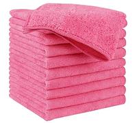 HIDMD Panni per la pulizia in microfibra, panni multiuso in microfibra, panni per la pulizia senza striature, confezione da 10, 30 x 30 cm Rosa