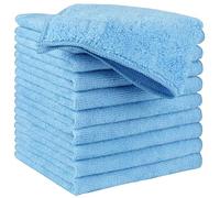 HIDMD Panni per la pulizia in microfibra, panni multiuso in microfibra, panni per la pulizia senza striature, confezione da 10, 30 x 30 cm Azzurro