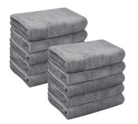 HIDMD Panno per il viso in microfibra struccante panno salviette viso pulizia viso asciugamani per la pulizia del viso bagno esfoliante 30 cm x 30 cm confezione da 10 pezzi grigio