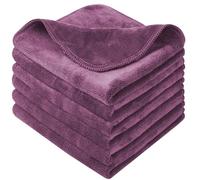 HIDMD Panno Struccante per il Viso in Microfibra Pulizia Viso Solo con Acqua 30cm x 30cm 3 pezzi Colore Bianca (Fucsiax3)