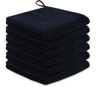HIDMD Panno Struccante per il Viso in Microfibra Pulizia Viso Solo con Acqua 30cm x 30cm 6 pezzi Nero