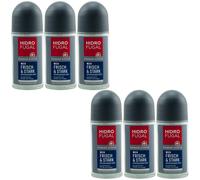 Hidrofugal Uomo Frisch & Stark Deo Roll On 6 X 50Ml Lunga Durata Deodorante