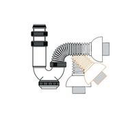 hidrotecnoagua sifones - Sifon curvo flessibile encolable PVC t-33-f 1.1/2 "