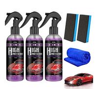 HIDRUO 3 in 1 High Protection Quick Car Coating Spray, Ceramic Car Coating Spray, Car Scratches Repair Nano Spray, Plastic Parts Refurbish Agent (100ML, 3PCS)