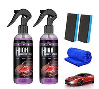 HIDRUO 3 in 1 High Protection Quick Car Coating Spray, Ceramic Car Coating Spray, Car Scratches Repair Nano Spray, Plastic Parts Refurbish Agent (100ML, 2PCS)