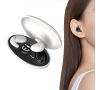 HIDRUO Auricolari Bluetooth Invisibili per Dormire, IPX5 Impermeabili, Wireless con Custodia di Ricarica, Bluetooth 5.3, Senza Sensazione di Indossare (Bianco)