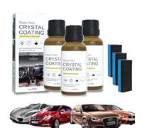 HIDRUO Crystal Coating for Car Plastic Parts, Car Plastic Plating Refurbishing Agent, Parts Crystal Coating Kit, Restorer Refurbish Agent with Sponge for DIY,Models,Automotive (2 Set)