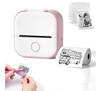 HIDRUO Doodle Dash Printer, Note Buddy Doodle Dash, Inkless Sticker Printer, Fast Printing Portable Mini Thermal Printer for Learning Assistance, Study Notes, Memo, Fun, Work, Journal (Rosa)