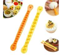 HIDRUO Egg Cutter for Deviled Eggs,Fancy Cut Eggs, Flower Shaped Egg, For Hard Boiled Eggs Fancy Cut Cooked Flower Shaped Tool,Egg Cutter for Hard Boiled Eggs,Kitchen Tool (2 PCS)