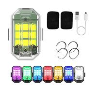 HIDRUO High Brightness Wireless Led Strobe Light, Motorcycle Led Strobe Lights, 7 Colors Led Aircraft Strobe Lights, Wireless Remote Control Led Strobe Light (Single Light)
