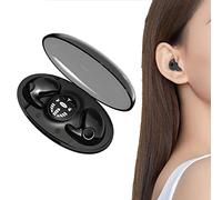 HIDRUO Invisible Sleep Wireless Earphone Ipx5 Waterproof, Ear Buds Bluetooth Earbuds, True Wireless Earbuds Sense-free to Wear Bluetooth 5.3 with Wireless Charging Case (Black)
