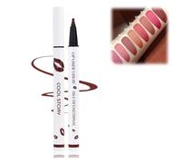 HIDRUO Longwear Liquid Lip Liner, Multifunctional Matte Lip Stain Marker, 2-in-1 Waterproof Lipstick Lip Liner, Waterproof Quick-Drying Long-Lasting Matte Liquid Lipstick (6#, matita labbra)
