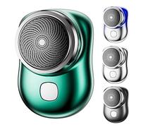 HIDRUO Mini Shaver Portable Electric Shaver, Pocket Portable Electric Shave, Usb Mini Shaver Electric Razor for Men, Type C Waterproof Rechargeable Wet and Dry Mens Razor (Green)