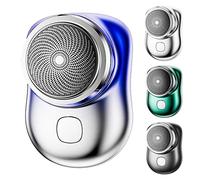 HIDRUO Mini Shaver Portable Electric Shaver, Pocket Portable Electric Shave, Usb Mini Shaver Electric Razor for Men, Type C Waterproof Rechargeable Wet and Dry Mens Razor (Blue)