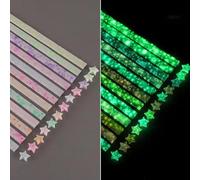 HIDRUO Origami Star Paper Strips, Star Making Folding Paper Strips, Star Paper Origami Strips Glow In The Dark, Color Lucky Star Decoration Paper Strips DIY Hand Art Crafts (Twelve zodiac signs)