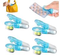 HIDRUO Portable Pill Taker, Tablets Pills Blister Pack Portable Travel Pill Taker, No Contact Easy to Take Medicine Take Out Tool for The Elderly (4PCS)