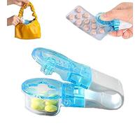 HIDRUO Portable Pill Taker, Tablets Pills Blister Pack Portable Travel Pill Taker, No Contact Easy to Take Medicine Take Out Tool for The Elderly (1PCS)