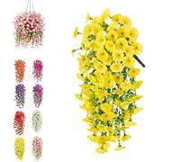 HIDRUO Precisetrue Hanging Flowers, UV Simulation Artificial Flower, Fake Hanging Flowers Plants Bougainvillea Artificial, Artificial Drooping Flower Plants,for Outdoor Garden Porch Wall Home (D)