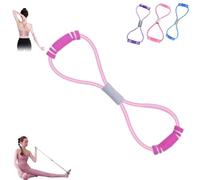 HIDRUO Saludea Resistance Band, Resistance Band Figure 8 Exercise Cord, 8 Shaped Resistance Bands for Arms, Chest Expander, Yoga Gym Fitness Pulling Rope for Exercise Muscle Training Tubing (Pink)