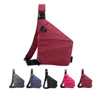 HIDRUO Wander Plus Anti Theft Bag, Waterproof Anti-theft Crossbody Shoulder Bag, Side Slim Sling Bag for Outdoor (Left Shoulder, Wine Red)