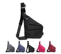 HIDRUO Wander Plus Anti Theft Bag, Waterproof Anti-theft Crossbody Shoulder Bag, Side Slim Sling Bag for Outdoor (Left Shoulder, Black)