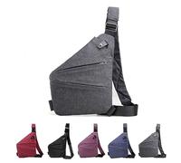 HIDRUO Wander Plus Anti Theft Bag, Waterproof Anti-theft Crossbody Shoulder Bag, Side Slim Sling Bag for Outdoor (Left Shoulder, Light Gray)