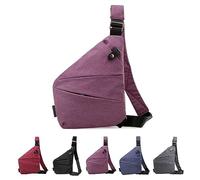 HIDRUO Wander Plus Anti Theft Bag, Waterproof Anti-theft Crossbody Shoulder Bag, Side Slim Sling Bag for Outdoor (Right Shoulder, Purple)