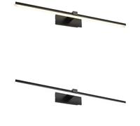 HIDUHEDN Lampada da parete moderna a LED da 120, 100 e 80 cm, luce da specchio, lampada da parete, lampada da specchio for bagno, applique, nero e bianco.(3-Colors,GOLD FRAME_L100CM)