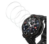 HidWee 4 Pezzi Pellicola Protettiva Compatibili con Amazfit T-Rex 3 Pro, 9H Durezza Vetro Temperato Anti-Graffi/Anti-Olio Screen Protector Pellicola Protettiva