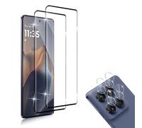 HidWee Pellicola Protettiva Compatibile con Motorola Moto Edge 60 Fusion/Edge 60 Vetro Temperato, (2 + 2 Pezzi)[3D Copertura Completaper] Screen Protector + Pellicola Fotocamera, 9H Durezza