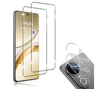 HidWee Pellicola Protettiva Compatibile con VIVO V50 5G / V50e Vetro Temperato, [3D Copertura Completaper] Screen Protector + Pellicola Fotocamera (2+2 Pezzi), 9H Durezza Senza Bolle Schermo