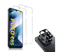 HidWee Pellicola Protettiva per Xiaomi POCO C85, 2+2 Vetro Temperato Schermo e Fotocamera 9H, Protettore Anti-Bolle Pellicola HD Bordo Arrotondato 2.5D Compatibile con Cover