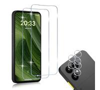 HidWee Screen Protector Compatibile con Fairphone 6 5G 2 Pezzi Vetro Temperato + 2 Pezzi Pellicola Fotocamera, Senza Bolle, Anti Graffio, 9H Durezza Pellicola Protettiva + Pellicola Fotocamera