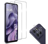 HidWee Screen Protector Compatibile con Motorola Moto G17/G17 Power 2 Pezzi Vetro Temperato + 2 Pezzi Pellicola Fotocamera, Senza Bolle, Anti Graffio, 9H Durezza Pellicola Protettiva