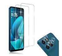 HidWee Screen Protector Compatibile con Motorola Moto G57 Power/G67 Power/G57 5G, 2 Pezzi Vetro Temperato + 2 Pezzi Pellicola Fotocamera, 9H Durezza HD Pellicola Protettiva, Senza Bolle