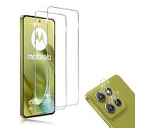 HidWee Screen Protector Compatibile con Motorola Moto G86 5G 2 Pezzi Vetro Temperato + 2 Pezzi Pellicola Fotocamera, Senza Bolle, Anti Graffio, 9H Durezza Pellicola Protettiva