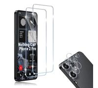 HidWee Screen Protector Compatibile con Nothing CMF Phone 2 Pro 2 Pezzi Vetro Temperato + 2 Pezzi Pellicola Fotocamera, Senza Bolle, Anti Graffio, 9H Durezza Pellicola Protettiva