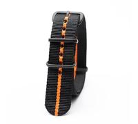 HIEHGN 2 Nero 1 Arancione Cinturino in Nylon Morbido e Traspirante Cinturino di Ricambio per Orologio 18mm 20mm 22mm 24mm Cinturino Sportivo per Fibbia Regolabile, 2Nero1Arancio2B, 20mm