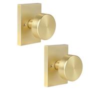 HIEMEY Maniglie interne per porta in ottone satinato spazzolato oro