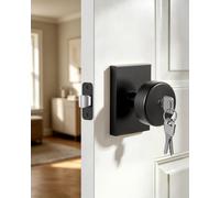 HIEMEY Manopole per porte esterne nere opache con serratura e chiave