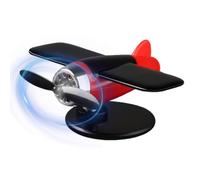 Hiemible Aeroplano ad Energia Solare,Modello Elicottero Solare Girevole Decorativo | Soggetto Da Cruscotto Auto Regalo Unisex Per Donne, Uomini E Papà