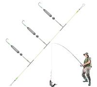 Hiemible Attrezzature da, Amo Da A 3 Anelli Anti Garbuglio, Esca Natante per Persico Pesce Gatto Trota Acqua Salata Esterni