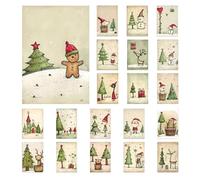 Hiemible Cartoline di Natale - 20 Pezzi di Cartoline con Auguri Festivi | Biglietti di Auguri di Natale in Carta,Scuola Riunioni Quotidiani