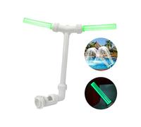 Hiemible Fontana da Piscina - Spruzzatore Per Piscina | Doppio Ugello Fluorescente Altezza Regolabile Fontana Cascata ad Alta Pressione per Giardino Relax
