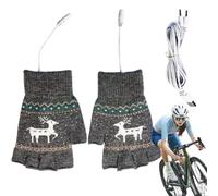 Hiemible Guanti Senza Dita Riscaldati - Muffola Riscaldante Per Freddo - Guanti Riscaldati USB per Donne | Per Ciclismo Attività All'aperto Corsa Campeggio Pendolarismo Ufficio Guida