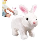 Hiemible Oyuncak Tren Seti,Peluche Pasquale che Salta, Si Contrae e Scuote le Orecchie | Figura di Coniglio Simulato,Per Ragazzi E Ragazze Per Casa E Viaggio Pasqua Compleanno Natale