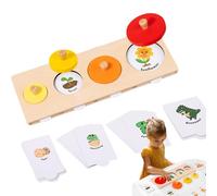 Hiemible Set Gioco Puzzle Abbinamento - Giocattolo In Legno Pensiero Logico,Gioco Di Puzzle Di Abbinamento Per Apprendimento Parole Inglesi,Per Bambini Piccoli, Casa, Scuola, Viaggio E Asilo