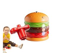Hiemible Trottola da Battaglia - Girello Luminoso Anti Stress A Forma Di Hamburger | Gioco di Equilibrio Interattivo Portatile per Casa, Asilo e Scuola, Giocattolo Educativo da Viaggio